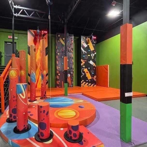 Climbing walls at Fun City Trampoline Park New Britain